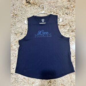 Rivalry Threads Navy T-Shirt with Light Blue UCONN Logo